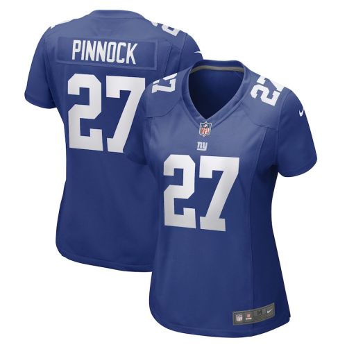 Jason Pinnock 27 New York Giants Women Game Jersey - Royal