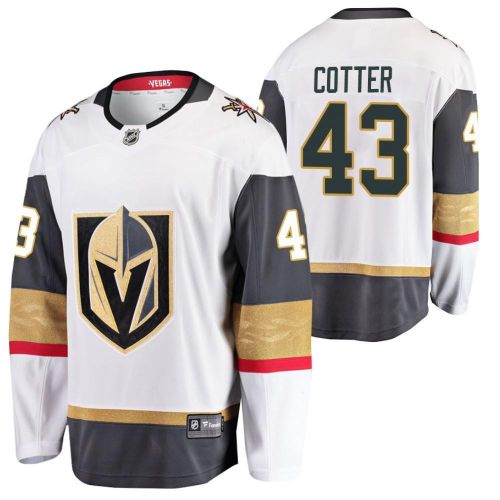 Men Paul Cotter Golden Knights White Away 43 Jersey Jersey