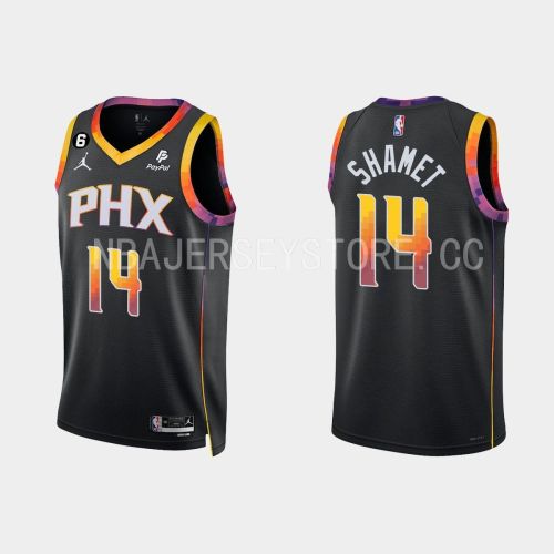 Phoenix Suns Landry Shamet 14 Black 2022-23 Statement Edition Men Jersey