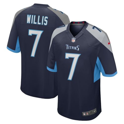 Malik Willis 7 Tennessee Titans Men Game Jersey - Navy