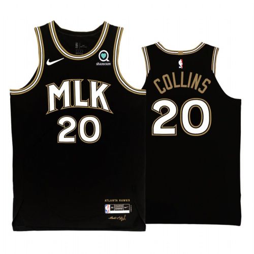 John Collins 20 Atlanta Hawks MLK City Edition Black Jersey