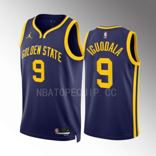 Andre Iguodala 9 2022-23 Golden State Warriors Navy Statement Edition Men Jersey Swingman