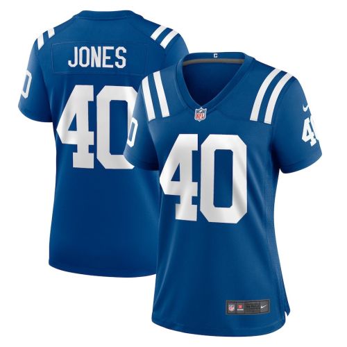 Jaylon Jones 40 Indianapolis Colts Women Team Game Jersey - Royal