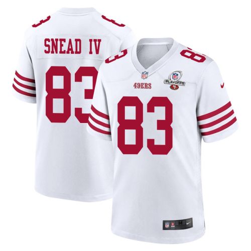 Willie Snead IV 83 San Francisco 49ers 2023 Playoffs Patch Game Men Jersey - White