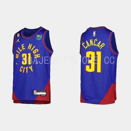 Youth Denver Nuggets Vlatko Cancar 31 Statement Edition 2022-23 Royal Men Jersey