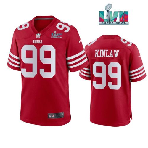 Javon Kinlaw 99 San Francisco 49Ers Super Bowl LVII Men Game Jersey- Scarlet