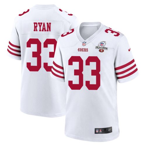 Logan Ryan 33 San Francisco 49ers 2023 Playoffs Patch Game Men Jersey - White