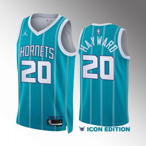 Gordon Hayward 20 Charlotte Hornets Teal Men Jersey 2022-23 Icon Edition Swingman