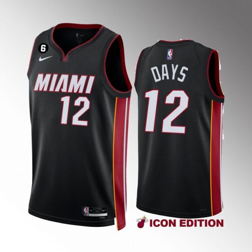 Darius Days 12 2022-23 Miami Heat Red Icon Edition Jersey Swingman