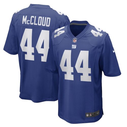 Nick McCloud 44 New York Giants Game Player Jersey - Royal