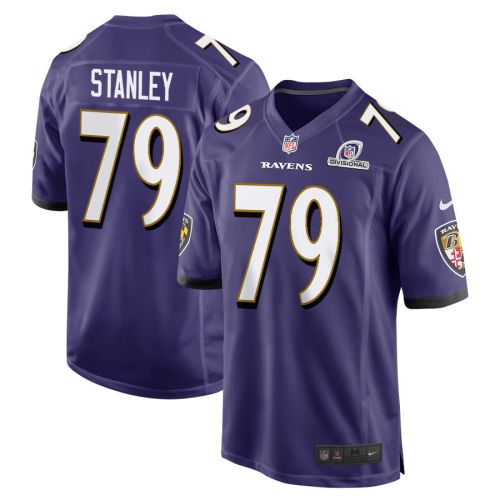 Ronnie Stanley 79 Baltimore Ravens 2024 Divisional Patch Game Men Jersey - Purple