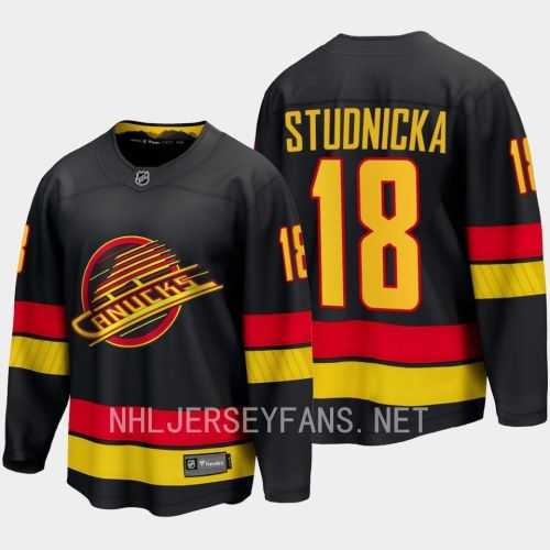 Vancouver Canucks Jack Studnicka 18 2023-24 Alternate Jersey Breakaway Black