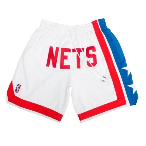 Brooklyn Nets NBA Retro Shorts - White