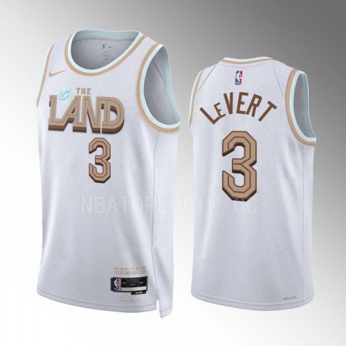 Caris LeVert 3 2022-23 Cleveland Cavaliers White City Edition Jersey Swingman