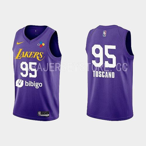 2022-23 Los Angeles Lakers Juan Toscano-Anderson Training Camp Purple Men Jersey