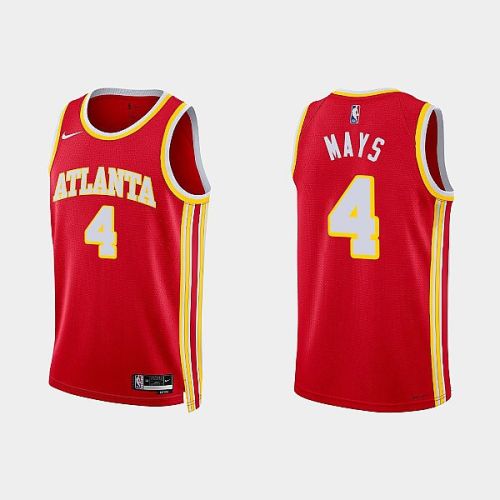 Atlanta Hawks 4 Skylar Mays 2022-23 Icon Edition Red Men Jersey