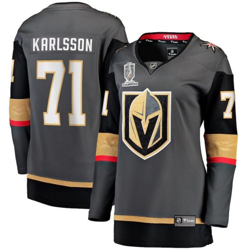 William Karlsson 71 Vegas Golden Knights Women's 2023 Stanley Cup Champions Alternate Breakaway Jersey - Black