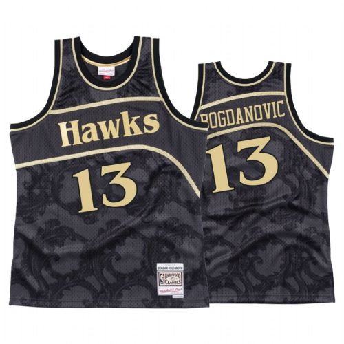 Bogdan Bogdanovic 13 Atlanta Hawks Black Toile Jersey