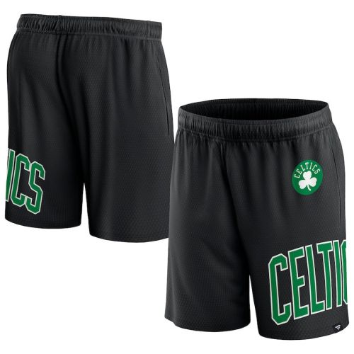 Boston Celtics Black Free Throw Mesh Shorts - Men