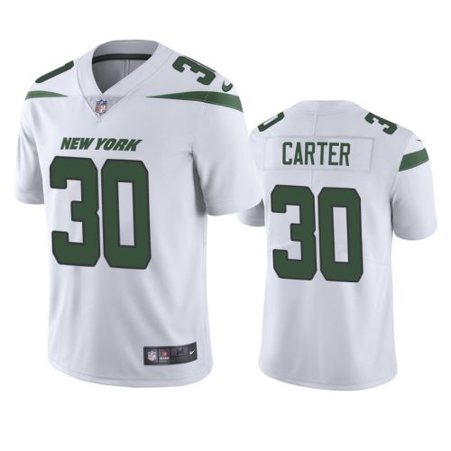 New York Jets Michael Carter 30 White Vapor Limited Jersey