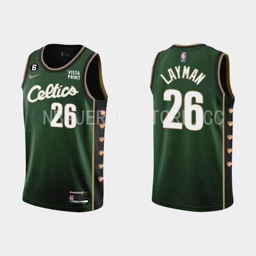 Boston Celtics 26 Jake Layman 2022-23 City Edition Green Men Jersey