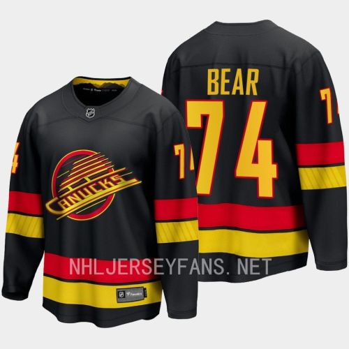 Ethan Bear 74 Vancouver Canucks 2023-24 Alternate Jersey Breakaway Black