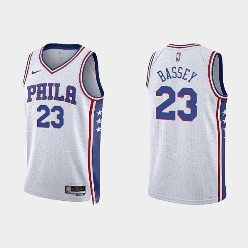 Philadelphia 76ers Charles Bassey 23 2022-23 Association Edition White Men Jersey Swingman