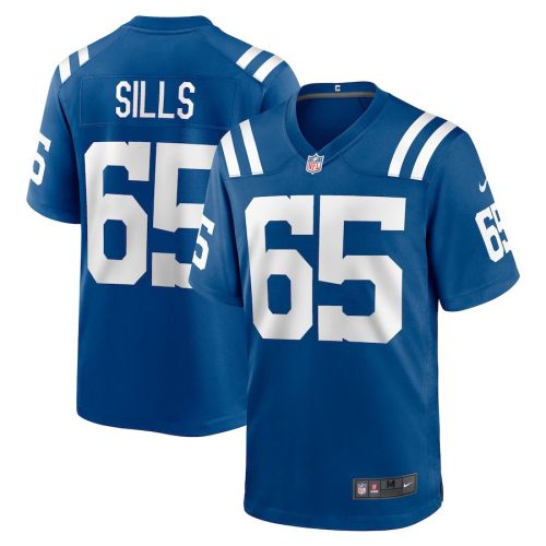 Josh Sills 65 Indianapolis Colts Men Team Game Jersey - Royal