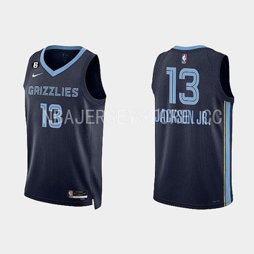 Memphis Grizzlies 13 Jaren Jackson Jr. 2022-23 Icon Edition Navy Men Jersey