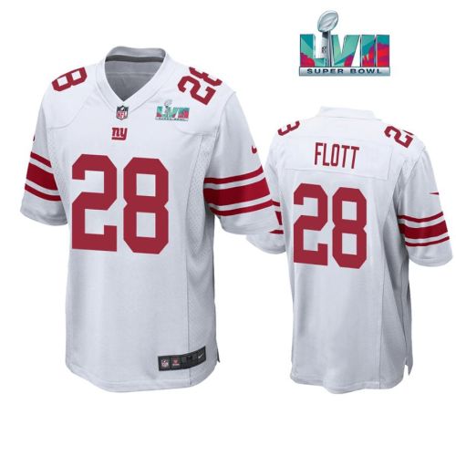 Cordale Flott 28 New York Giants Super Bowl LVII Super Bowl LVII White Men Game Jersey