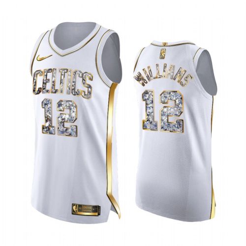 Boston Celtics Grant Williams 12 White Diamond Edition Jersey 2022 Playoffs