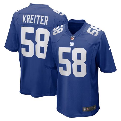 Casey Kreiter 58 New York Giants Men Game Jersey - Royal