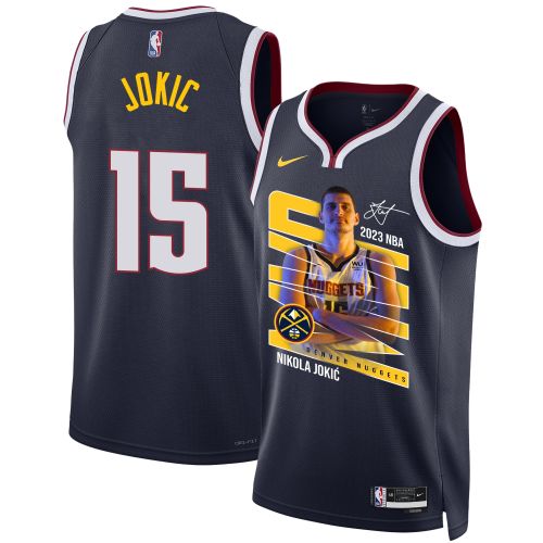 Nikola Jokic 15 Denver Nuggets Clown Prince 2023 NBA Champions Swingman Jersey - Black