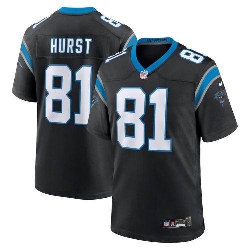 Hayden Hurst 81 Carolina Panthers Team Game Men Jersey - Black