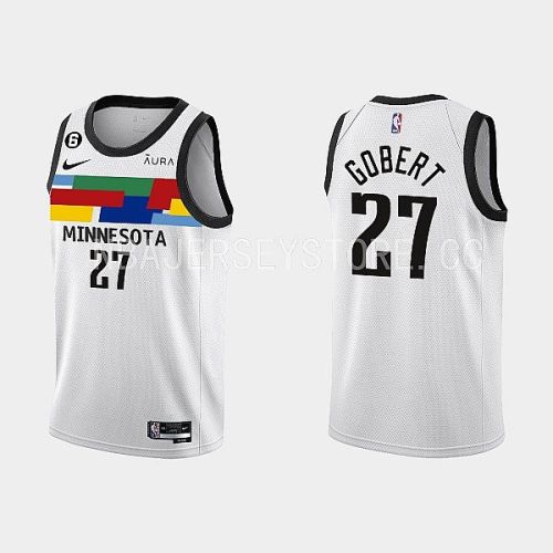 Minnesota Timberwolves 27 Rudy Gobert 2022-23 City Edition White Men Jersey