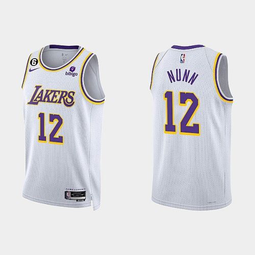 Los Angeles Lakers Kendrick Nunn 12 2022-23 Association Edition White Men Jersey Swingman