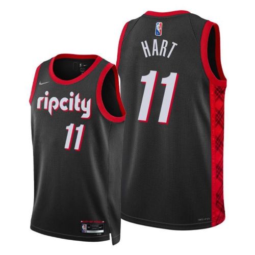 Portland Trail Blazers 11 Josh Hart 2022 City Edition Jersey Black - Men Jersey