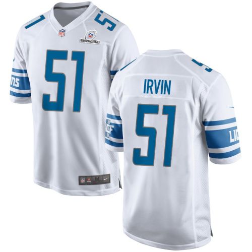 Bruce Irvin 51 Detroit Lions 2024 Divisional Patch Game Men Jersey - White