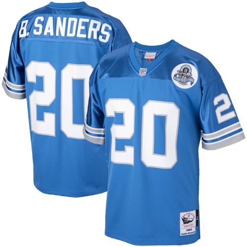 Barry Sanders 20 Detroit Lions 1993 Throwback Men Game Jersey - Blue