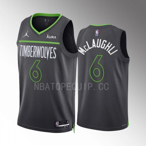 Minnesota Timberwolves Jordan McLaughlin 6 2022-23 Statement Edition Anthracite Men Jersey Swingman