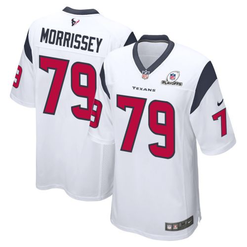 Jimmy Morrissey 79 Houston Texans 2023 Playoffs Patch Game Men Jersey - White