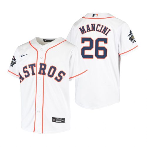 Youth Houston Astros Trey Mancini 26 White 2022-23 World Series Jersey