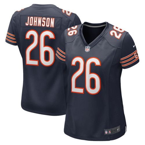 Quindell Johnson 26 Chicago Bears Women Team Game Jersey - Navy