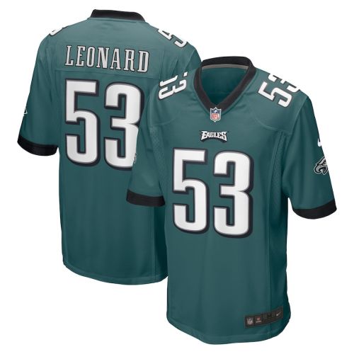 Shaquille Leonard 53 Philadelphia Eagles Game Men Jersey - Midnight Green