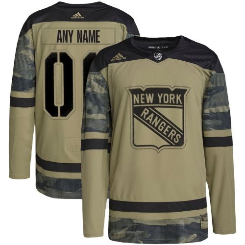 New York Rangers Military Appreciation Team Custom Practice Jersey - Camo