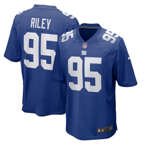 Jordon Riley 95 New York Giants Men Team Game Jersey - Royal