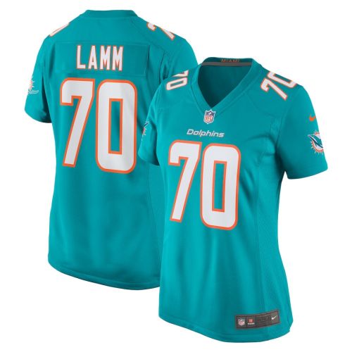 Kendall Lamm 70 Miami Dolphins Women Home Game Jersey - Aqua