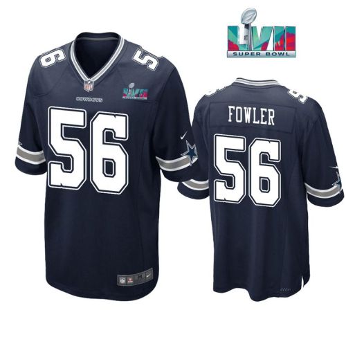 Dante Fowler Jr. 56 Dallas Cowboys Super Bowl LVII Super Bowl LVII Navy Men Game Jersey