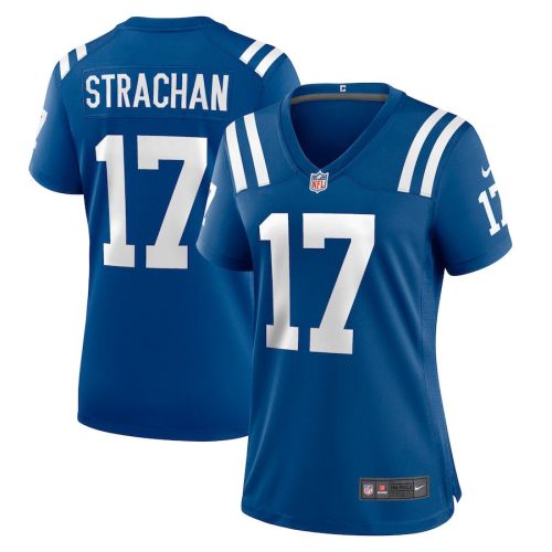 Mike Strachan 17 Indianapolis Colts Women Game Jersey - Royal