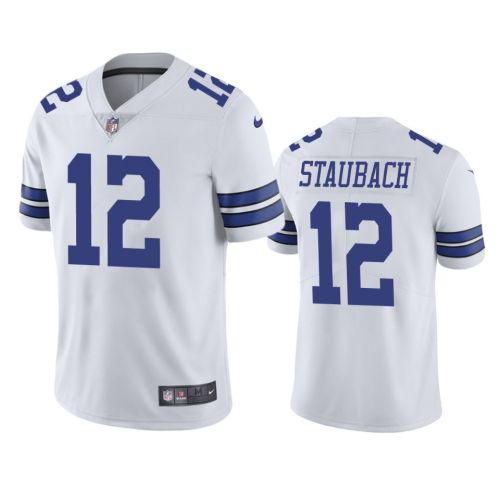 Roger Staubach 12 Dallas Cowboys White Vapor Limited Jersey